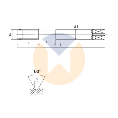 Метчик машинный T-JIS PM 131/3 M6x1 J843220